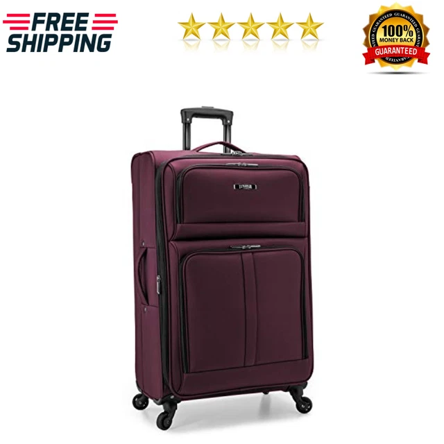 U.S. Traveler Anzio 30" Softside Expandable Spinner Luggage Checked Burgundy