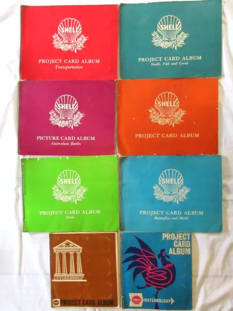 SHELL PROJECT CARDS & ALBUMS COMPLETED TRANSPORTATION + 7 MORE 1960's