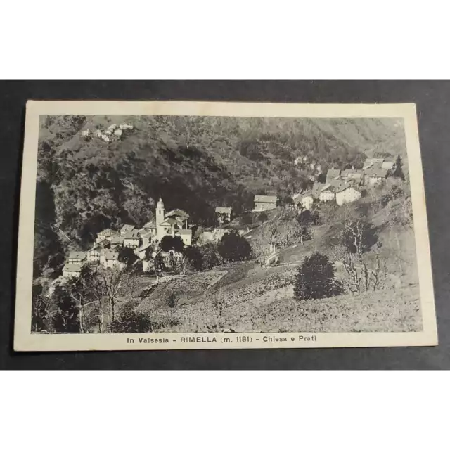 Cartolina In Valsesia - Rimella - Chiesa e Prati