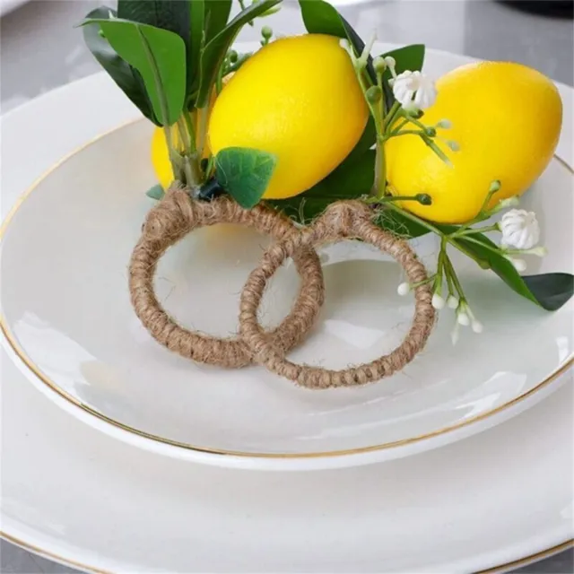 Party Supplies Simulation Lemon Napkin Ring Yellow Fruit Napkin Clasp  Table