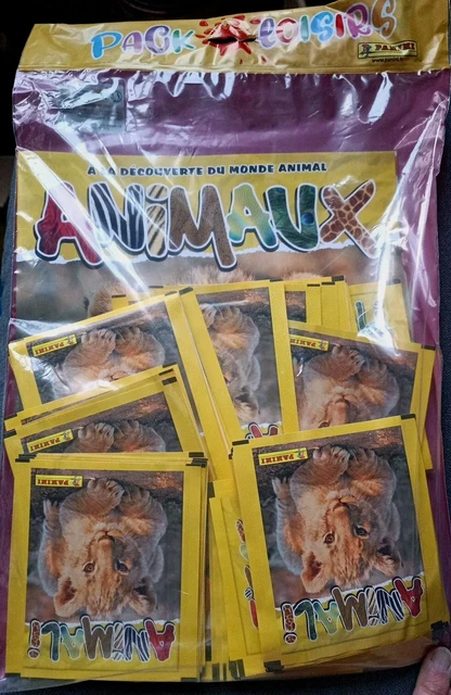 Panini Animaux 2022 – Pack Découverte : 5 Pochettes + Album OFFERT – 25 Stickers – Dès 3 Ans