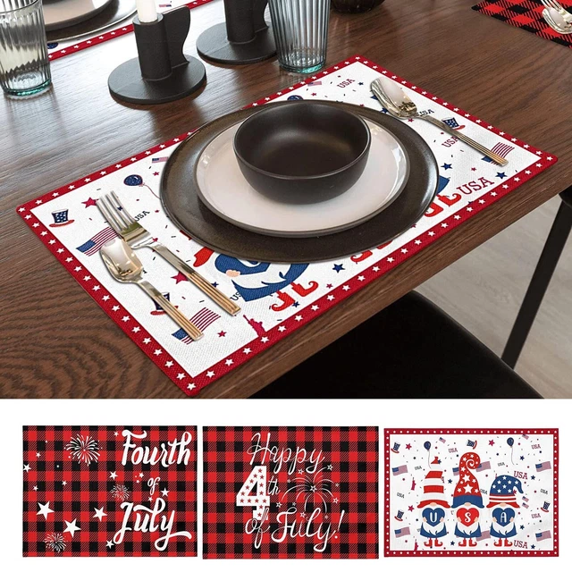 Fourth Of July Independant Day Blue Red Placemat The Festive Atmosphere