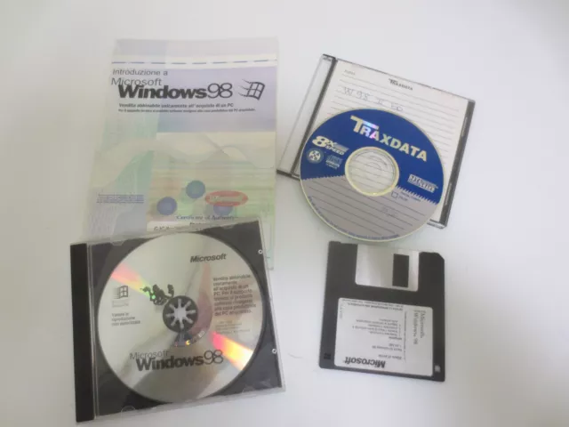 Microsoft Windows 98 CD originale + Floppy Avvio