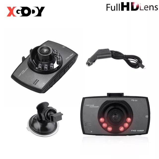 XGODY Dash Cam HD Front Camera 1080P Car DVR Vehicle Video Recorder Night Vision