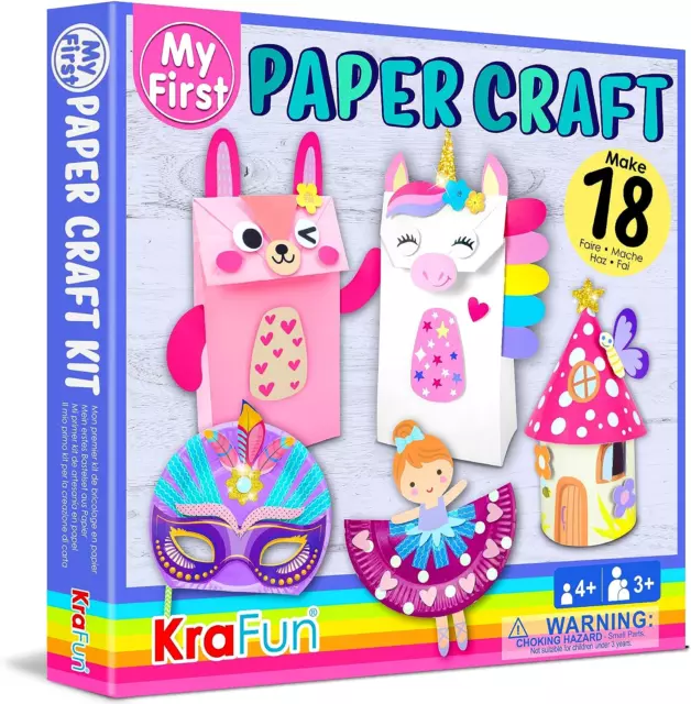 My First Unicorn Bunny Paper Craft Kit Toddlers and Girls Age 3-8 Years Old, Inc