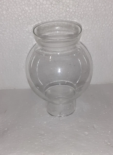 SUBLIME ANCIENNE TULIPE, globe en verre pour lampe dégradé rose XXe