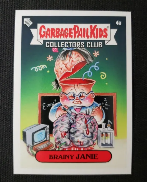 BRAINY JANIE Garbage Pail Kids 2021 Collector's Club 4a Topps GPK Sticker Card
