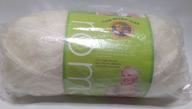 Hilo marca león romance gota de nieve/marfil acrílico y mohair hecho en Italia