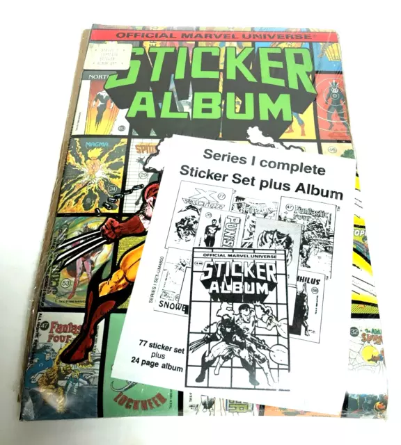 1986 Official Marvel Universe Factory Sealed Sticker Album Series 1
