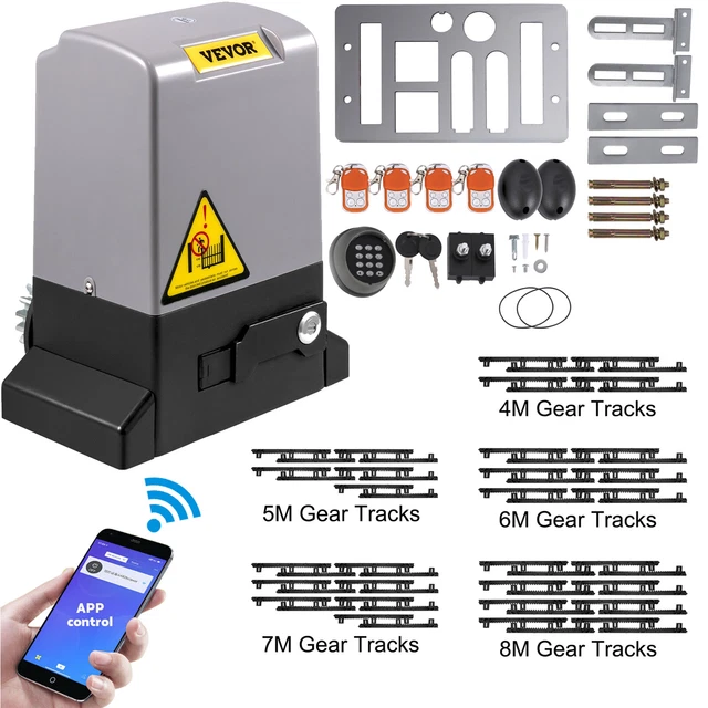SLIDING GATE OPENER 1800KG Automatic Motor Remote Rail 4/5/6/7/8M APP