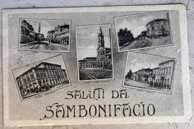 San Bonifacio vedutine viaggiata 1920 Verona