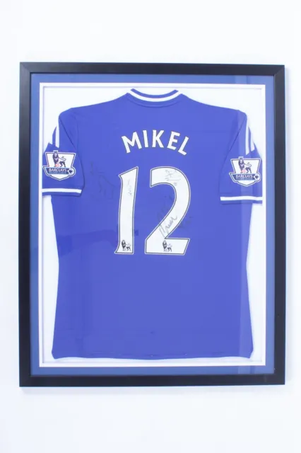 Chelsea FC 2013/14 Fußballtrikot - signiert & gerahmt - Mikel