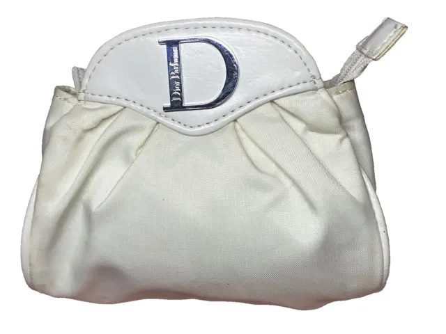 Mini embrague blanco del bolso de Parfums 5" bolsa cosmética del viaje...