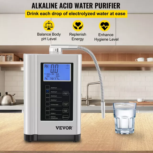 VEVOR Machine Filtre d'Ioniseur d'Eau Alcalin Purificateur Eau à l'Acide 6000 L 2