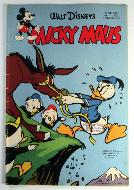 Micky Maus Heft. # 4 von 1957. 2. Februarheft. Original. Ehapa Verlag.