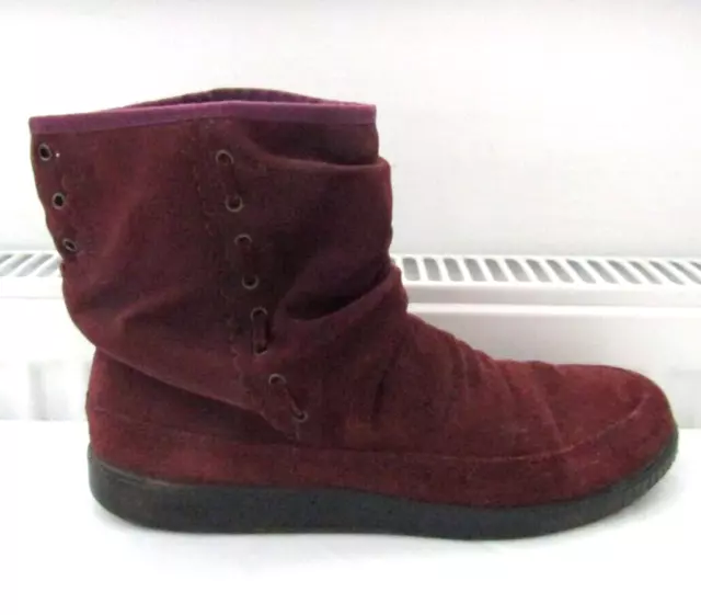 HOTTER PIXIE WOMENS Ankle Boots Size Uk 8 Eu 42 Red Suede 9.99 PicClick UK