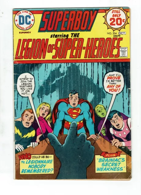 Superboy and the Legion of Super-Heroes 204 DC Comics Bronze Age 1974