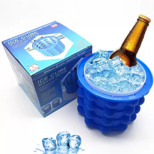 Secchiello ghiaccio in silicone portaghiaccio refrigeratore bevande bottiglie