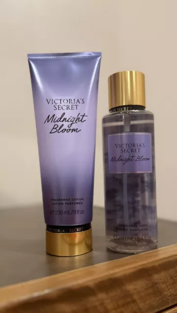 VICTORIA'S SECRET MIDNIGHT Bloom Fragrance Body Mist & Body Lotion Set 2 NEW  $26.99 - PicClick