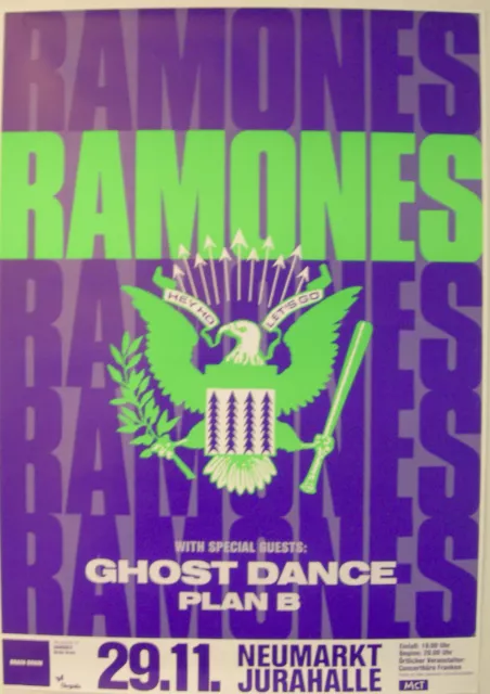 Ramones Concert Tour Poster 1989 Brain Drain