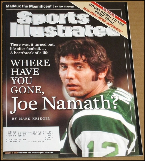 8/9/2004 SPORTS ILLUSTRATED Joe Namath New York Jets Greg Maddux Bill
