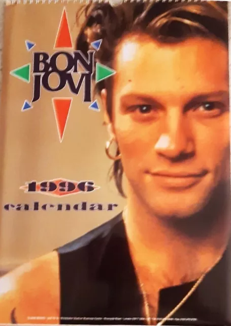 BON JOVI calendar 1996  dates match 2024.   ROCK band singer, guitar, music