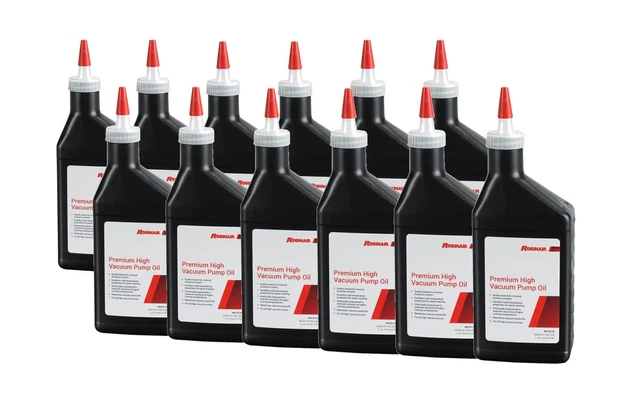 Robinair 13119 Premium High Vacuum Pump Oil, Pint (12-Pack) Pint - Pack of 12