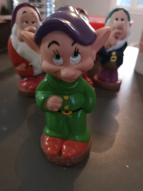 Figurine Ancienne Blanche Neige Et 5 Nains - Jouet Vintage
