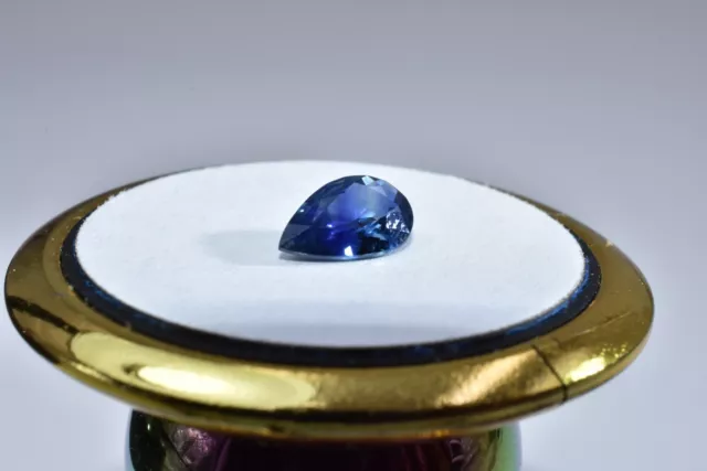 Australian Natural Faceted Sapphire -1.2 CT Blue Pear Gemstone