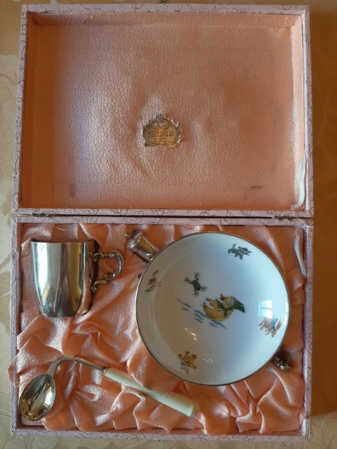 Set Pappa Regalo Per Neonato Vintage Argentiere Boggiali Milano