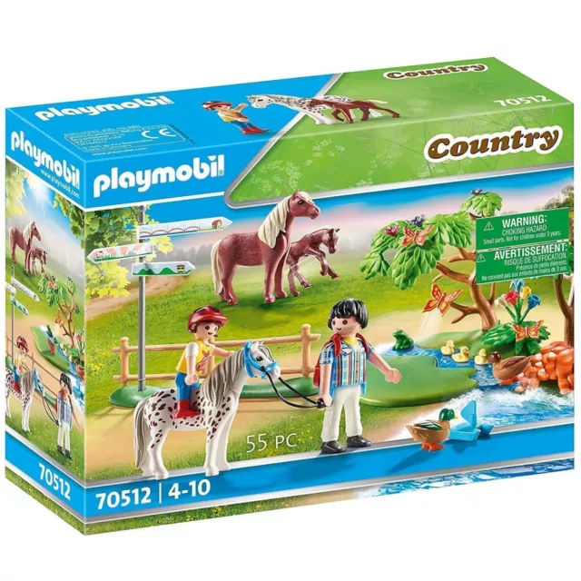 Playmobil Country Joyeux Ponyausflug Chevaux Pony Équitation 70512 Reiterhof Hof