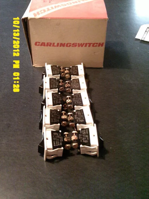 5 New Carling 3-Position Switchs 10Amp-250Vac 15Amp-125Vac 3/4Hp-125-250Vac