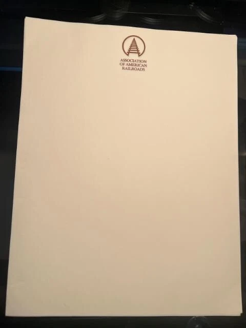Vintage Railroads Letterhead Stationery Lot of 10 Blank Sheets