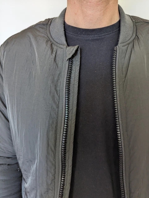 KENJI TRAVIS SUEDED Bomber Jacket in Khaki Brown Comfy Smart Work