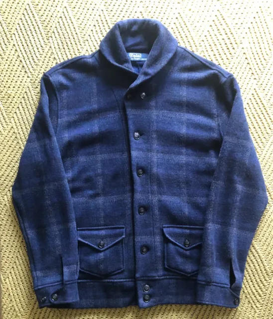 RALPH LAUREN - Navy Plaid - 100% Wool Jacket - (L) (Like Filson) £135. ...