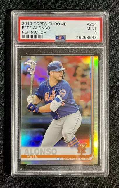 2019 Topps Chrome Pete Alonso #204 Refractor PSA 9 MINT