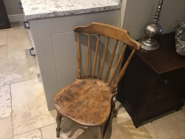 Small Vintage Dining/Kitchen Chair, Elm Beech Ash Old and Original