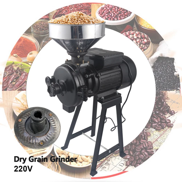 Elektrische Getreidemühle 2200W - Für Korn, Weizen, Mais, Nüsse, Kommerziell & Haushalt