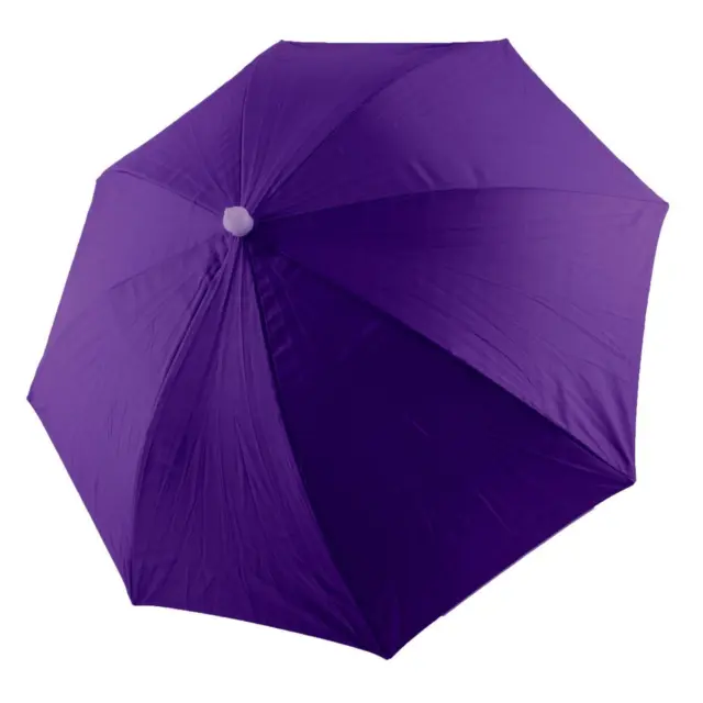 Pesca Headwear plegable portátil lluvia paraguas de sol sombrero púrpura