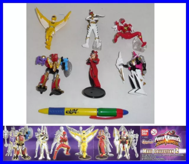 SET 6 Figure POWER RANGERS 10cm DINO THUNDER Part 2 Bandai GASHAPON SENTAI