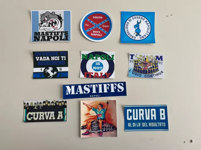 Napoli 10 Adesivi Stickers Pegatinas Aufkleber Ultras 4352