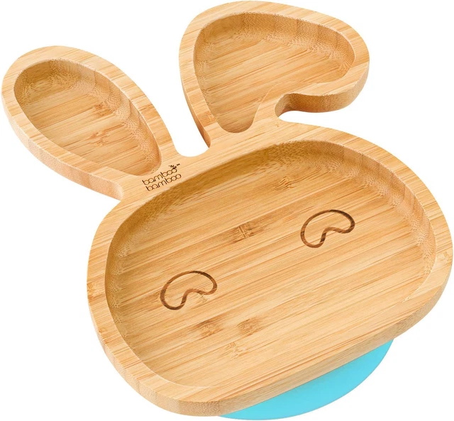 Plato de succión de bambú® para bebé y niño pequeño para alimentación y destete | bambú