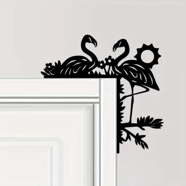 Flamingo Silhouette Dekorative Wandaufkleber Tür Ecke Dekoration