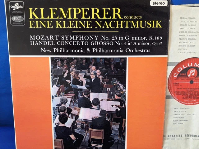 @Columbia Sax 5252 *S/C* 1St *Klemperer* Conducts *Mozart /Handel* Npo* Nm
