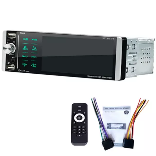 Car MP5 Player 1DIN Bluetooth Stereo Radio 3-USB FM AM TF Carplay/Android Auto