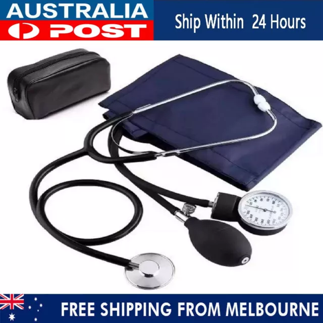 Aneroid Sphygmomanometer Arm Blood Pressure Monitor Cuff Single head Stethoscope