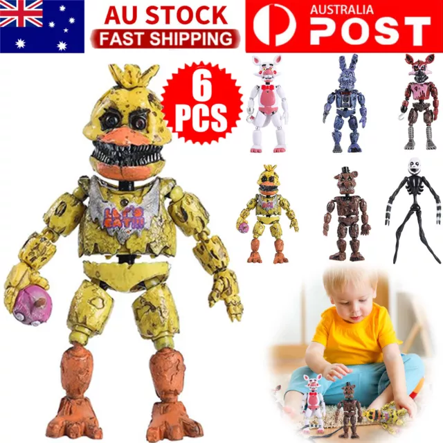 6Pcs Five Nights At Freddy's FNAF Doll Action Figures Toys Freddy Fazbear Bear