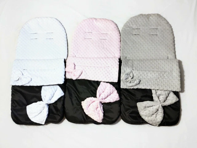 Footmuff/Cosy-toes big bow waterproof carrycot buggy pushchair pram stroller