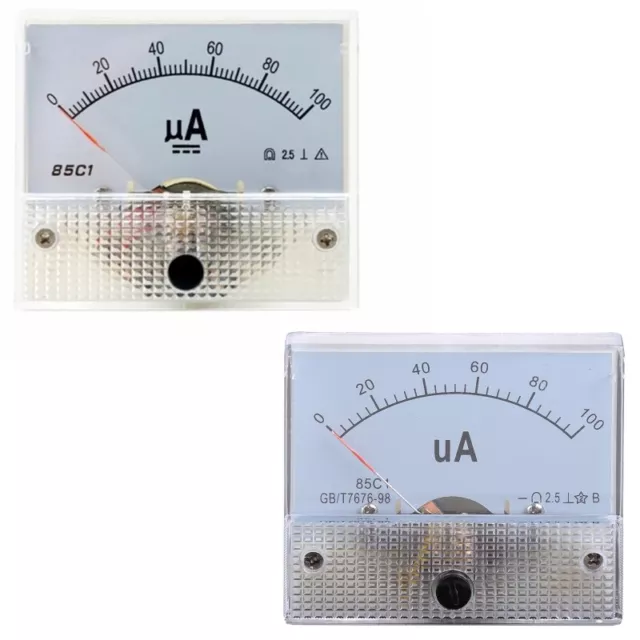 4 Types Ammeter Rectangle Panel Meter Analog Amp Meter Gauge Current Gauge Test 3