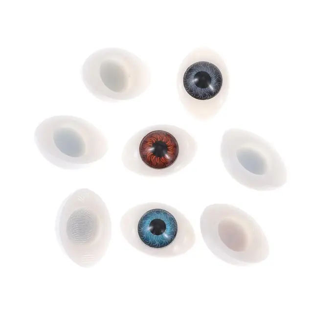 8Pcs Oval Flat Hollow Plastic Eyes Plastic Eyes Stuffed Animal Toys  Porcelain